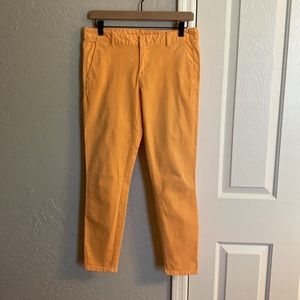 GAP Bright Orange skinny ankle length Khakis size 2